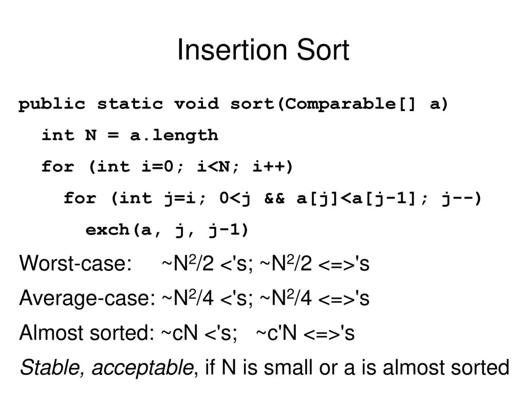 Data structures and algorithms i sorting ppt download